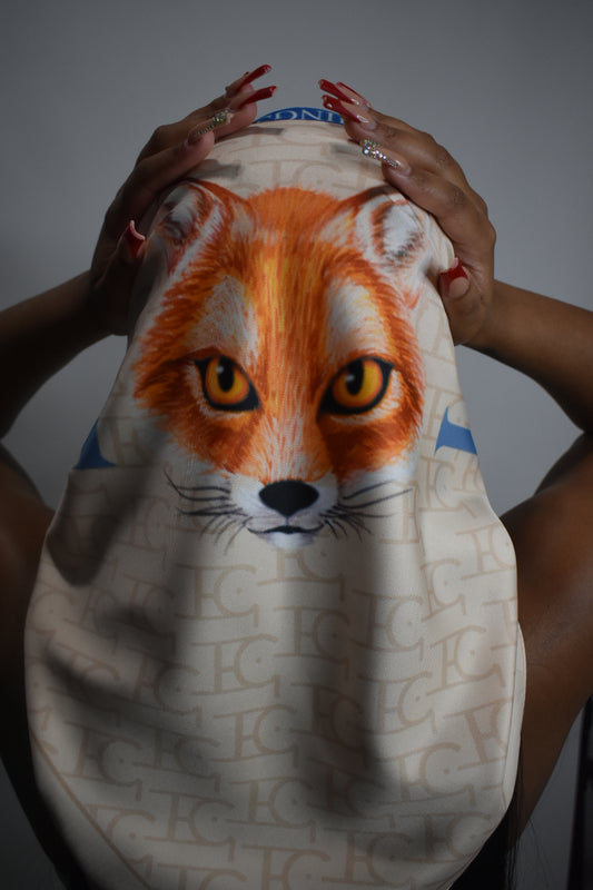 I.C. Things Silky Monogram Fox Scarf